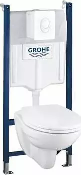 Инсталляция с унитазом и клавишей Grohe Solido Ceramic 39117000 с сиденьем микролифт