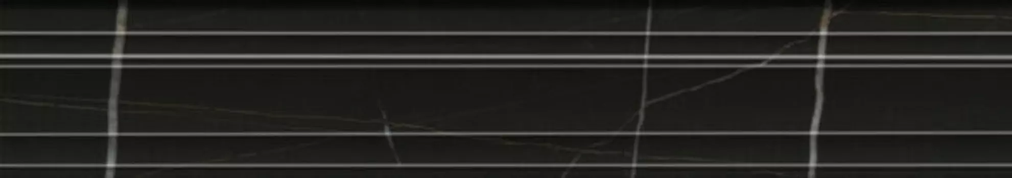 Керамическая плитка Kerama Marazzi Бордюр Багет Греппи черный глянцевый 40х7,3