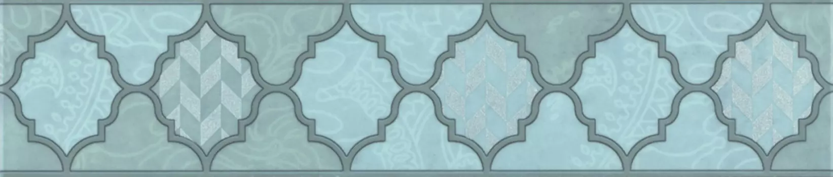 Керамическая плитка Kerama Marazzi Бордюр Фоскари бирюзовый глянцевый 25х5,4