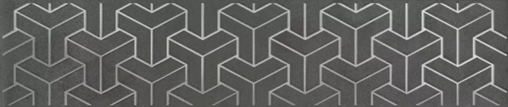Керамическая плитка Kerama Marazzi Бордюр Ломбардиа антрацит матовый 25х5,4