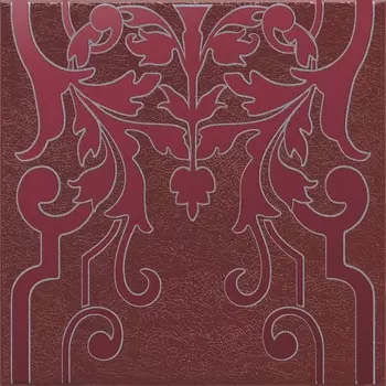 Керамическая плитка Kerama Marazzi Декор Барберино 2 бордо глянцевый 20х20