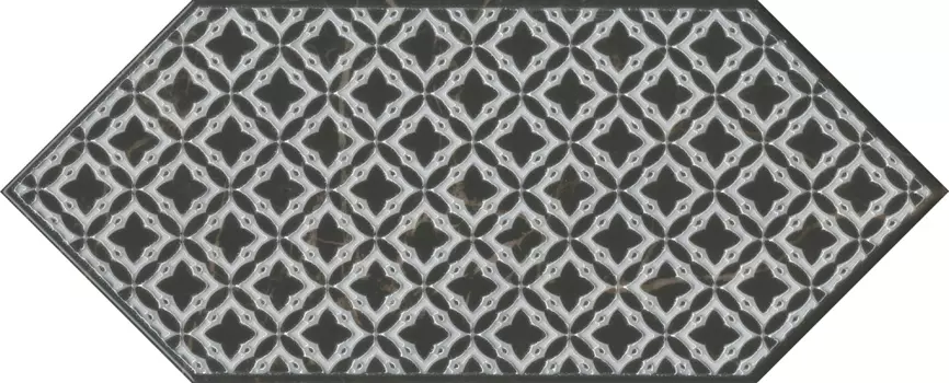 Керамическая плитка Kerama Marazzi Декор Келуш 1 черно-белый 14х34