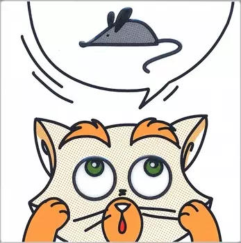 Керамическая плитка Kerama Marazzi Декор Кошки-Мышки. Мышка матовый 20х20