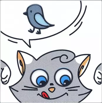 Керамическая плитка Kerama Marazzi Декор Кошки-Мышки. Птичка матовый 20х20