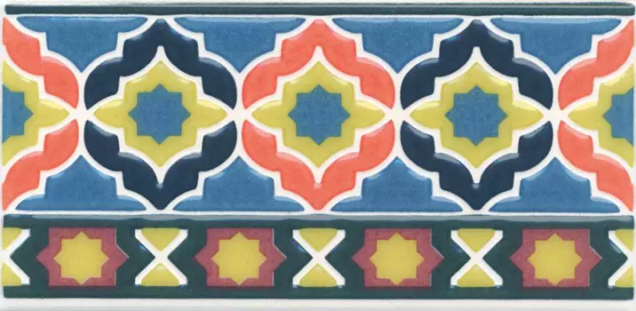 Керамическая плитка Kerama Marazzi HGD\A322\16000 Декор Алькасар глянцевый 7,4х15