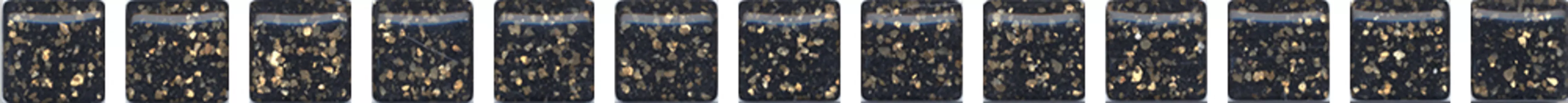 Керамическая плитка Kerama Marazzi Карандаш Бисер черный золото глянцевый 20х1,4