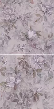 Керамическая плитка Kerama Marazzi Панно Магнолия 3 матовый 60х120 из 4 частей (30х60)