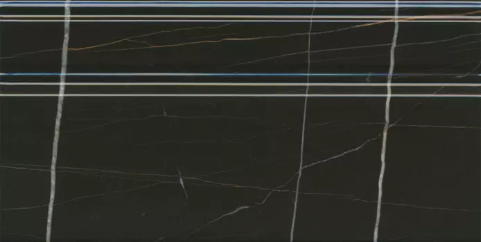 Керамическая плитка Kerama Marazzi Плинтус Греппи черный глянцевый обрезной 20х40