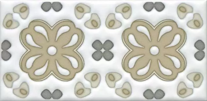 Керамическая плитка Kerama Marazzi STG\A616\16000 Декор Клемансо орнамент матовый 7,4х15