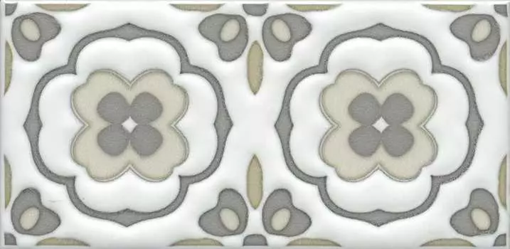 Керамическая плитка Kerama Marazzi STG\A617\16000 Декор Клемансо орнамент матовый 7,4х15