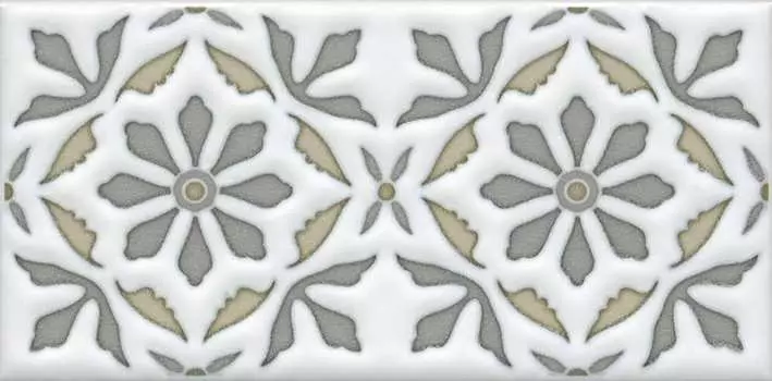 Керамическая плитка Kerama Marazzi STG\A618\16000 Декор Клемансо орнамент матовый 7,4х15