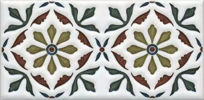 Керамическая плитка Kerama Marazzi STG\B618\16000 Декор Клемансо орнамент матовый 7,4х15