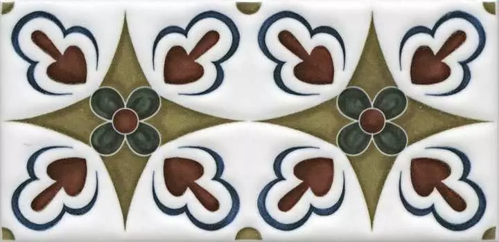 Керамическая плитка Kerama Marazzi STG\B620\16000 Декор Клемансо орнамент матовый 7,4х15