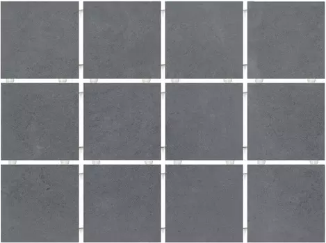 Керамогранит Kerama Marazzi Амальфи серый темный матовый из 12 частей 9,8х9,8