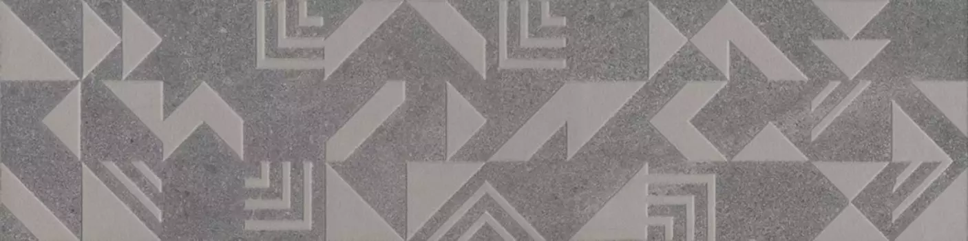 Керамогранит Kerama Marazzi Декор Про Матрикс серый темный геометрия 15х60