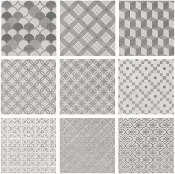 Керамогранит Kerama Marazzi Карнаби-стрит орнамент серый 20х20