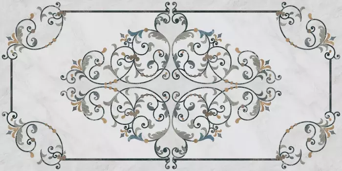 Керамогранит Kerama Marazzi Парнас белый декорированный лаппатированный обрезной 80х160