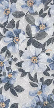 Керамогранит Kerama Marazzi Розелла синий декорированный лаппатированный обрезной 119,5х238,5