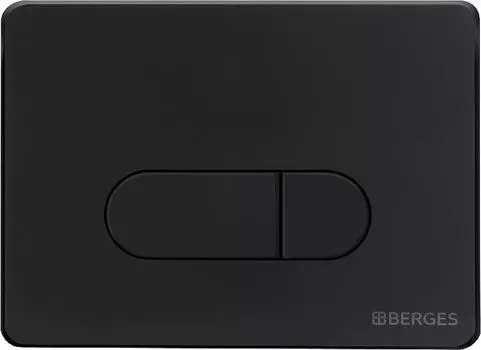Клавиша смыва Berges Wasserhaus Novum D5, Soft Touch, черная