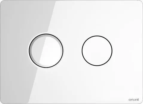Клавиша смыва Cersanit Accento Circle P-BU-ACN-CIR-PN/Wh/Gl белый глянец