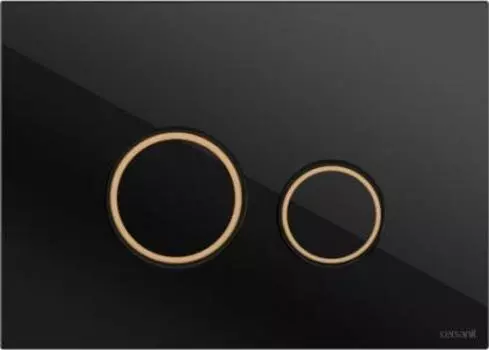 Клавиша смыва Cersanit Twins 63534 черный матовый