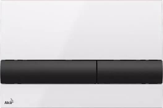 Кнопка смыва AlcaPlast M1710-8 белая/чёрная