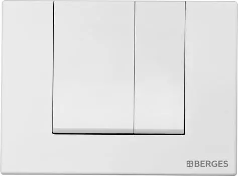 Кнопка смыва Berges Wasserhaus Novum 040044 Soft Touch белая