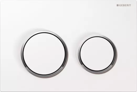 Кнопка смыва Geberit Omega 20 115.085.KJ.1, белый, хром