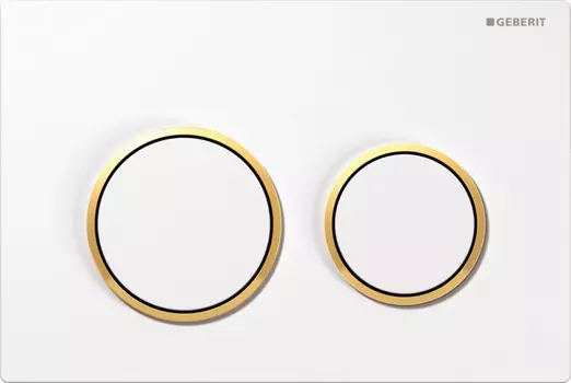 Кнопка смыва Geberit Omega 20 115.085.KK.1, белый, золото
