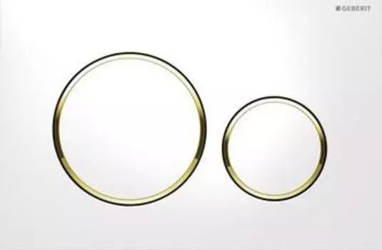 Кнопка смыва Geberit Sigma 20 115.882.KK.1, белый, золото