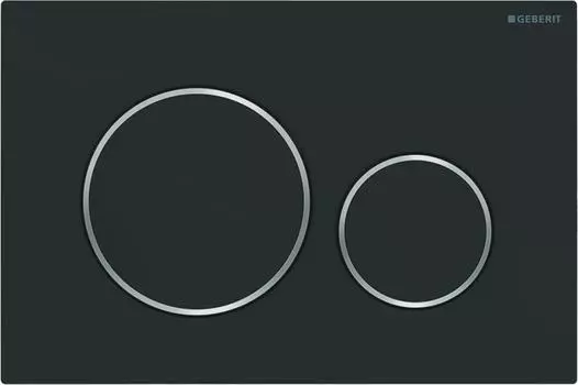 Кнопка смыва Geberit Sigma 20 115.882.14.1 (не остаются отпечатки пальцев), черный, хром