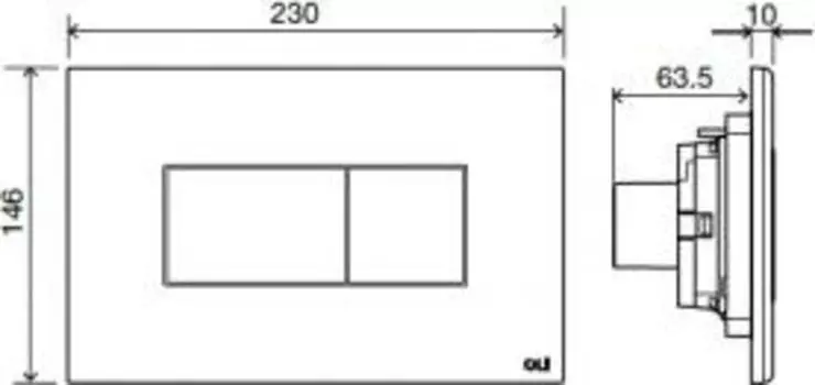 Кнопка смыва пневматическая KARISMA 641001 белый