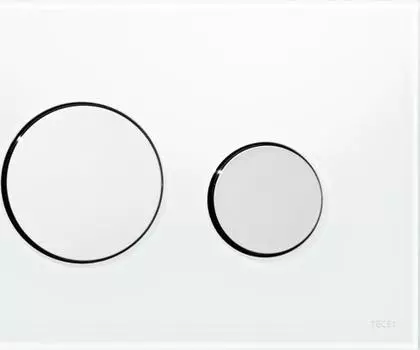 Кнопка смыва Tece Loop 9240660 белое стекло (кнопка хром)