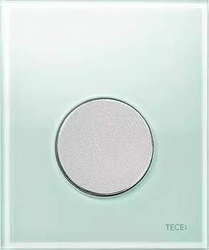 Кнопка смыва Tece Loop Urinal 9242652 зелёное стекло (кнопка хром матовый)