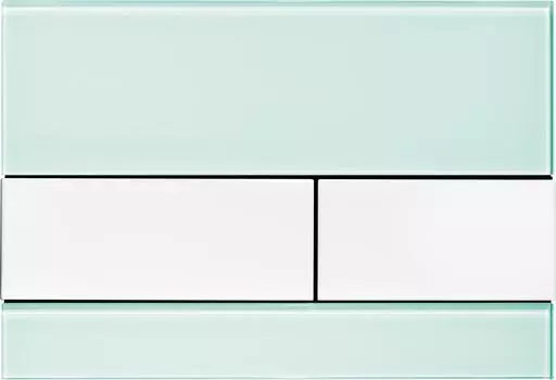 Кнопка смыва Tece Square 9240803 зелёное стекло (кнопка белая)