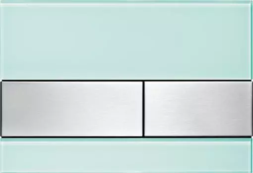 Кнопка смыва Tece Square 9240804 зелёное стекло (кнопка сатин)