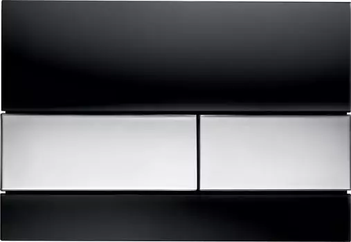 Кнопка смыва Tece Square 9240807 чёрное стекло (кнопка хром)