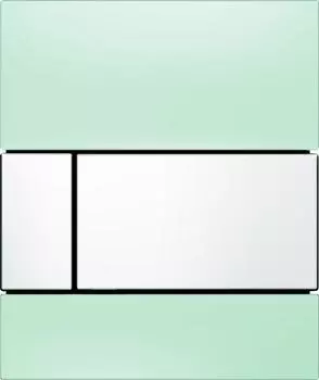 Кнопка смыва Tece Square Urinal 9242803 зелёное стекло (кнопка белая)