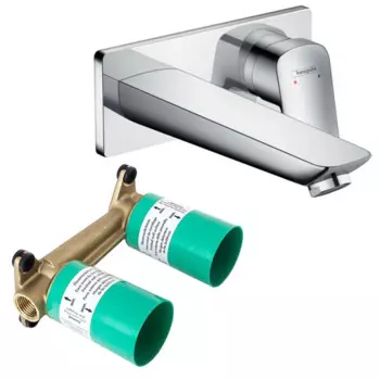 Комплек смеситель для раковины Hansgrohe Logis 71220000S, хром, с внутренней частью