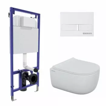 Комплект Berges Wasserhaus Novum 043309 кнопка белая