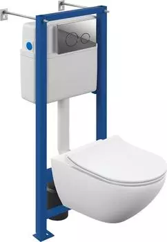 Комплект Cersanit Street Fusion Vortex DPL EO slim + Cersanit Vector + Cersanit Twins 64578, хром глянец