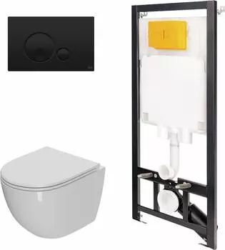 Комплект инсталляции OLI 80 ECO + кнопка Globe, OLI + Унитаз Point Афина