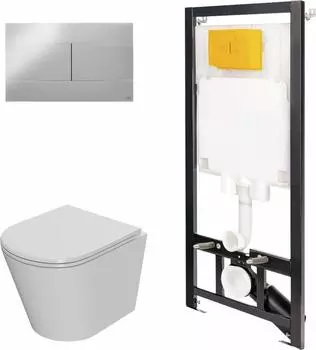 Комплект инсталляции OLI 80 ECO + кнопка Slim, OLI + Унитаз Point Виктория
