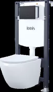 Комплект инсталляция IDDIS BASB020i73 с подвесным унитазом и кнопкой смыва