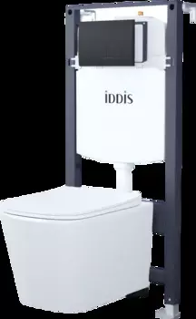 Комплект инсталляция IDDIS BASBI02i73 с подвесным унитазом и кнопкой смыва