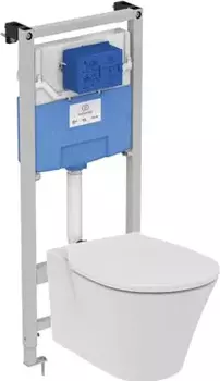 Комплект инсталляция с подвесным унитазом Ideal Standard Connect Air AquaBlade E212101 с сиденьем микролифт