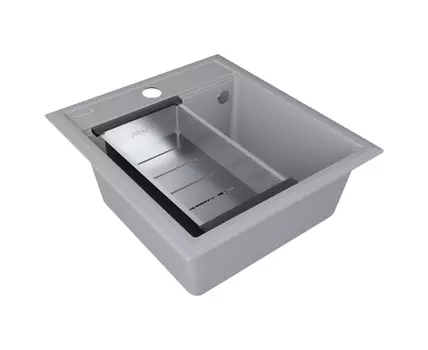 Комплект Paulmark мойка + коландер PM115051-GRS+A375-BS