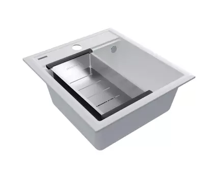 Комплект Paulmark мойка + коландер PM115951-WH+A375-BS