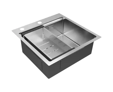 Комплект Paulmark мойка + коландер PM705151-BS+A405-BS