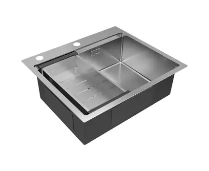 Комплект Paulmark мойка + коландер PM705951-BS+A405-BS